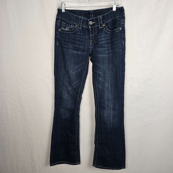 Seven7 Bootcut Jeans Women's 27 Blue Dark Wash - Picture 1 of 16